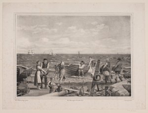 Fishermen Preparing to Go Out for Catch by Peter Henrik Gemzøe
