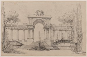 Architectural elevation by Peter Hubert Des Vignes