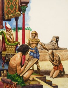 A slave is brought before the Pharaoh