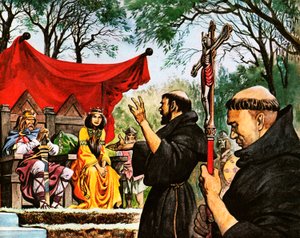 Augustine Preaches to King Ethelbert by Peter Jackson