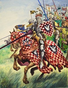 Knights Charging into Battle
