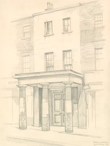 Marylebone Theatre, London, entrance in Church Street, built in 1837 by Peter Jackson