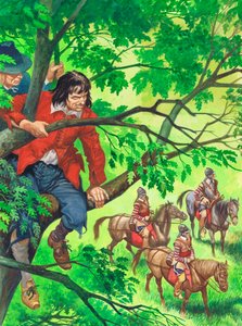 The future King Charles II hiding in the Boscobel oak by Peter Jackson
