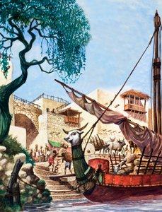 Unloading a Trading Boat by Peter Jackson