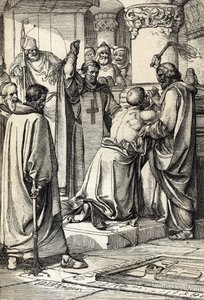 King Henry II of England Implicates in the Assassination of Thomas Becket and Does Penance at the Tomb of the Archbishop