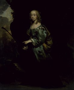 Portrait of a young girl in green