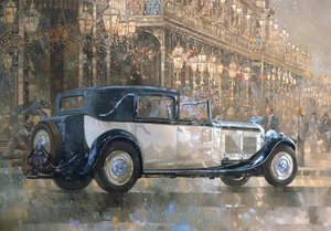 Christmas Lights and 8 litre Bentley by Peter Miller