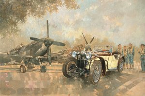 Cream Cracker MG 4 Spitfires by Peter Miller