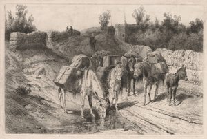 On the Road to Santa Fe by Peter Moran