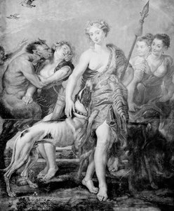 Goddess Diana and her entourage, surprised by Satyr the demon
