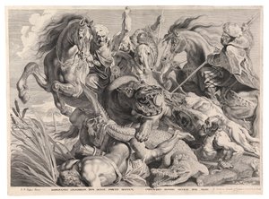 The Hunt of the Hippo and the Crocodile (engraving)