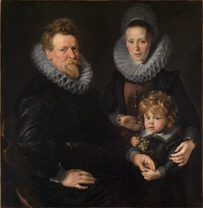 Portrait of the Brussels Goldsmith Robert Staes, His Wife Anna, and Their Son Albert by Peter Paul Rubens
