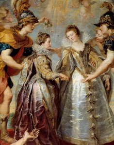 Exchange of the Two Princesses of France and Spain on the Bidassoa River in Hendaye, 1615 by Peter Paul Rubens