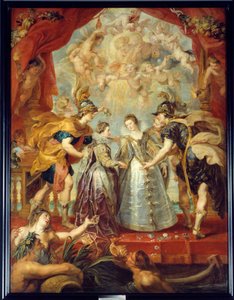Exchange of the two princesses of France and Spain on the Bidassoa river in Hendaye, 9/11/1615 by Peter Paul Rubens