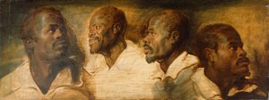 Four Studies of Male Head by Peter Paul Rubens