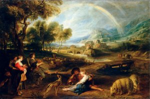 Landscape with a Rainbow by Peter Paul Rubens