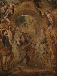 Saint Gregory the Great with Saints Maurus and Papianus, and Saint Domitilla with Saints Nereus and Achilleus by Peter Paul Rubens