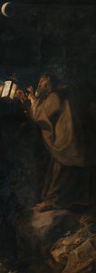 St. Christopher and the Hermit, Right Outside Shutter of the Descent from the Cross Triptych