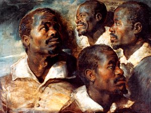 Studies of the Head of a black by Peter Paul Rubens