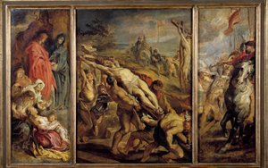 The Erection of the Triptych Cross by Peter Paul Rubens