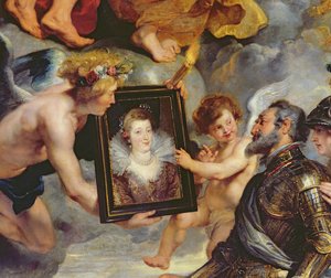 The Medici Cycle: Henri IV Receiving the Portrait of Marie de Medici (detail)