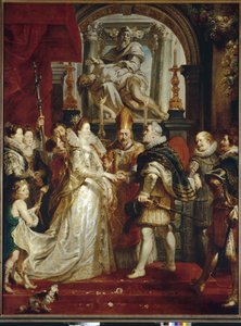 The marriage by proxy of Maria De Medici and Henry IV