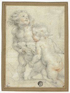 Two Putti with Lamb by Peter Paul Rubens