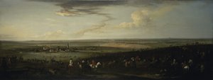 View of old Newmarket with the Watering Course on Warren Hill