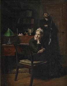 Family Scene in an Interior by Peter Vilhelm Ilsted