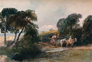 Hay Cart Crossing a Stream by Peter de Wint