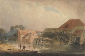 Riverside Scene Old Mill, 1805-10 by Peter de Wint