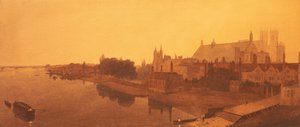 Westminster Abbey and Hall and Old Houses of Parliament by Peter de Wint