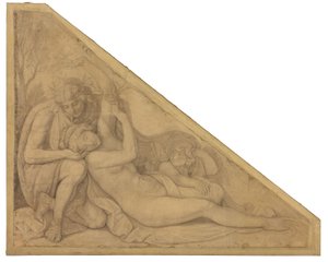 Apollo and Daphne. Cartoon for the Ceiling Paintings of the Munich Glyptothek by Peter von Cornelius