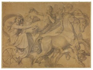 The Morning (The Chariot of Eos). Cartoon for the Ceiling Paintings of the Munich Glyptothek by Peter von Cornelius