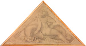 Eros with the Dolphin / Element of Water by Peter von Cornelius