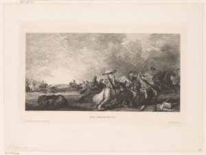Cavalry Battle by Peter von Halm