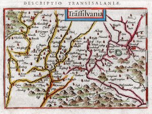 Map of Transylvania 1616 by Petrus Bertius