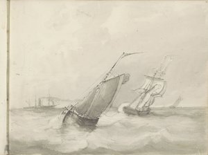Sailing Ships at Sea