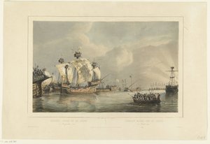 Naval Battle on the Gouwe, 1304 by Petrus Johannes Schotel