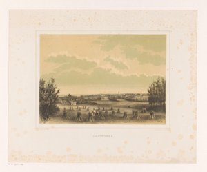 View of Meadow with Sheaves of Corn near Larenberg Estate