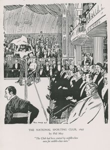 A Boxing Match at the National Sporting Club by Phil May
