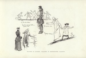 Winter in London, Skating in Kensington Gardens by Phil May