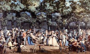 Fest at the Palais Royal, Paris by Philibert Louis Debucourt