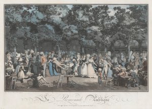 The Public Walk by Philibert Louis Debucourt