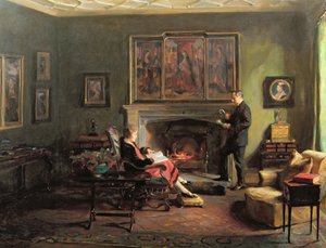 Interior with Viscount and Viscountess Lee of Fareham by Philip Alexius de Laszlo