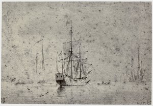 Willem van der Velde, Shipping by Philip Henry Delamotte