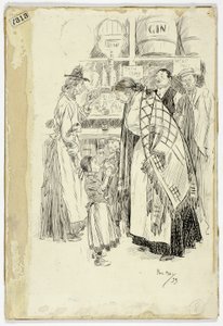 London East End: Sketch in an East End Gin Shop