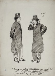 Oscar Wilde and Whistler by Philip William May