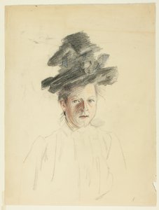 Portrait of a Woman with Black Hat