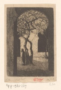 View Near the Djamaa el Kebir Mosque, Algiers by Philip Zilcken (signed by artist)